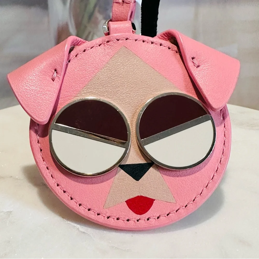 kate spade - spademals mod dog dangle keychain in roccopink - Picture 3 of 9